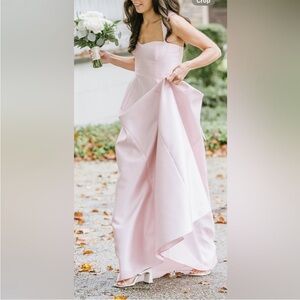 ALFRED SUNG Light Pink Strapless Dress